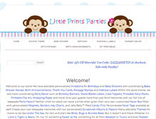 Tablet Screenshot of littleprintsparties.com